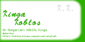 kinga koblos business card