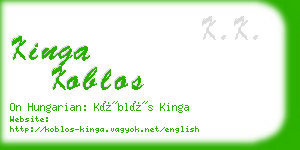 kinga koblos business card